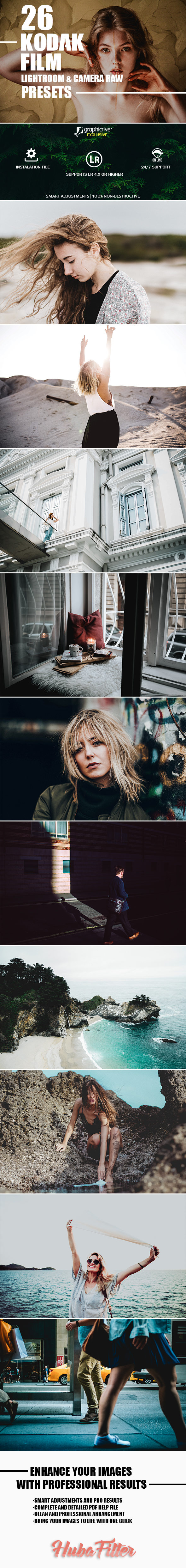 26 Kodak Film Presets For Lightroom & Camera Raw - Lightroom Presets Add-ons