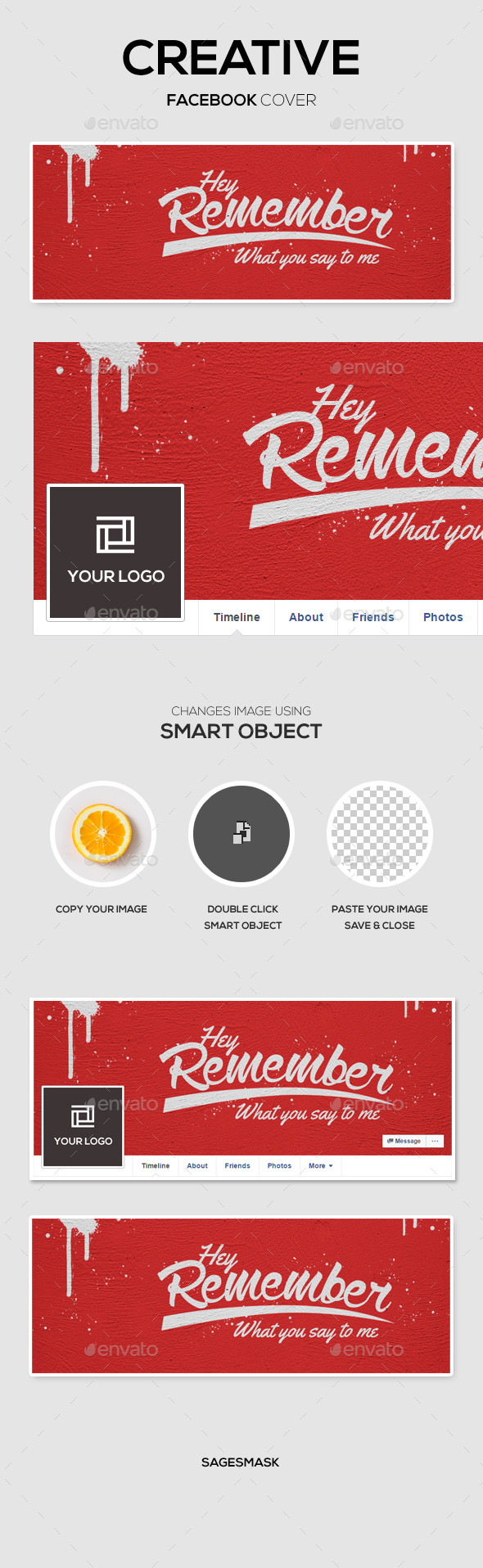 Facebook Cover Creative Wall Mock Up - Facebook Timeline Covers Social Media