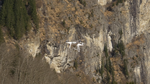 Drone on a Background of Rocks
