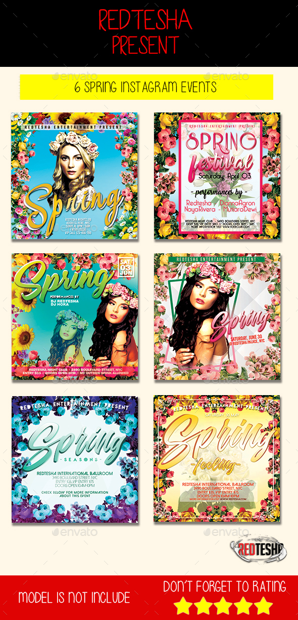 SPRING Instagram Banner Events - Banners & Ads Web Elements