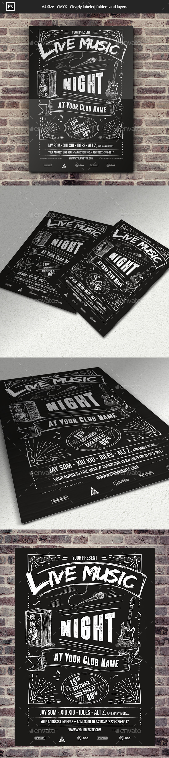 Live Music Flyer Template - Concerts Events