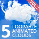 5 Animated Loopable Clouds. Vol.2 - VideoHive Item for Sale