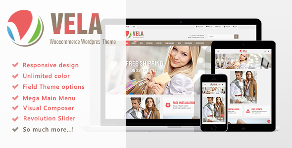Vela - Multi-Purpose WooCommerce WordPress - WooCommerce eCommerce