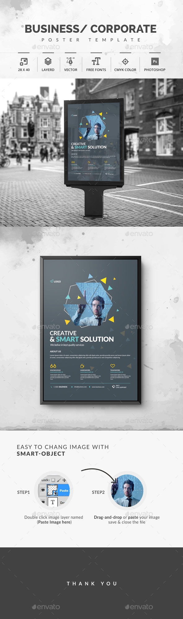 Corporate Business Poster - Signage Print Templates