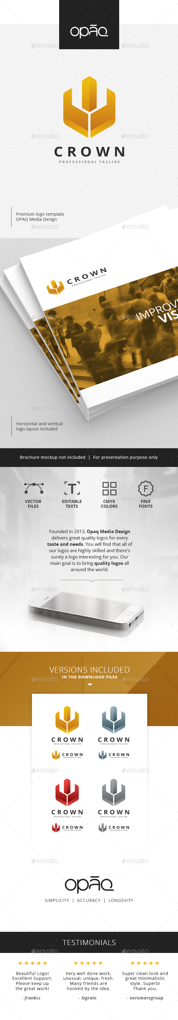 Royal King Crown Logo - Objects Logo Templates
