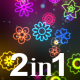 Neon Flowers Background (2-Pack) - VideoHive Item for Sale