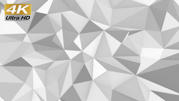 White Polygonal Geometric 4K alt