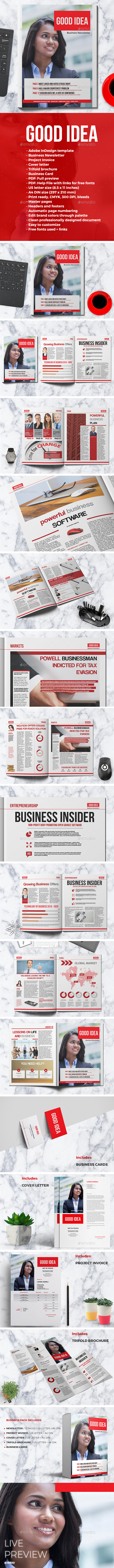 GOOD IDEA Newsletter - Newsletters Print Templates
