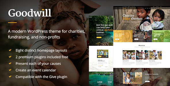Goodwill - A Multipurpose Charity, Non-profit, and Fundraising Theme - Charity Nonprofit