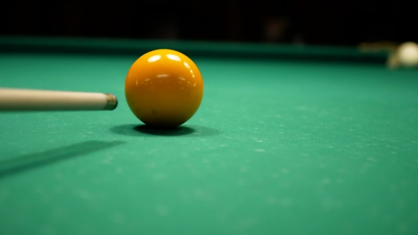 Video of Billiards Game. Shot at the Yellow Ball