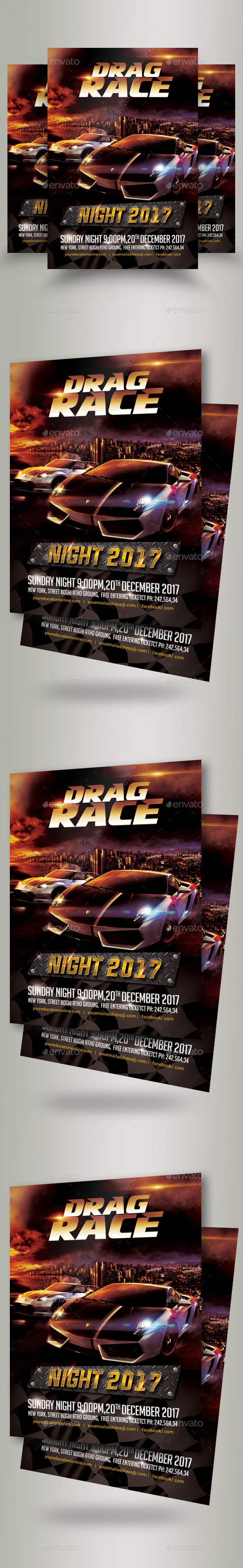 Car Racing Flyer Template - Sports Events