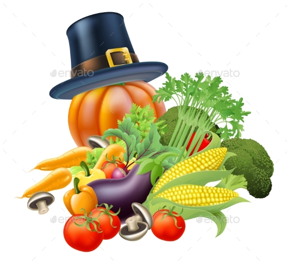 Thanksgiving Vegatables Illustration