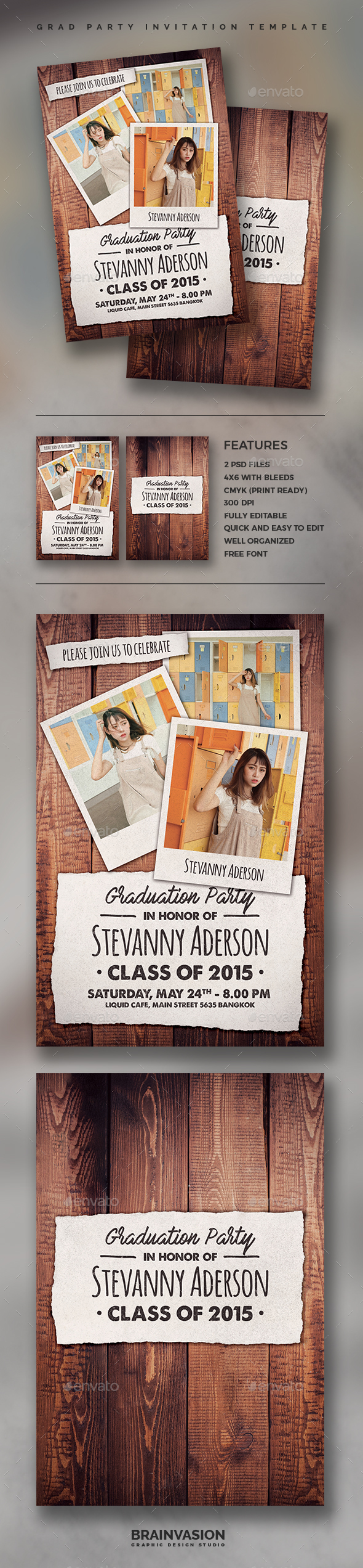Graduation Party Invitation Template Vol.02 - Invitations Cards & Invites