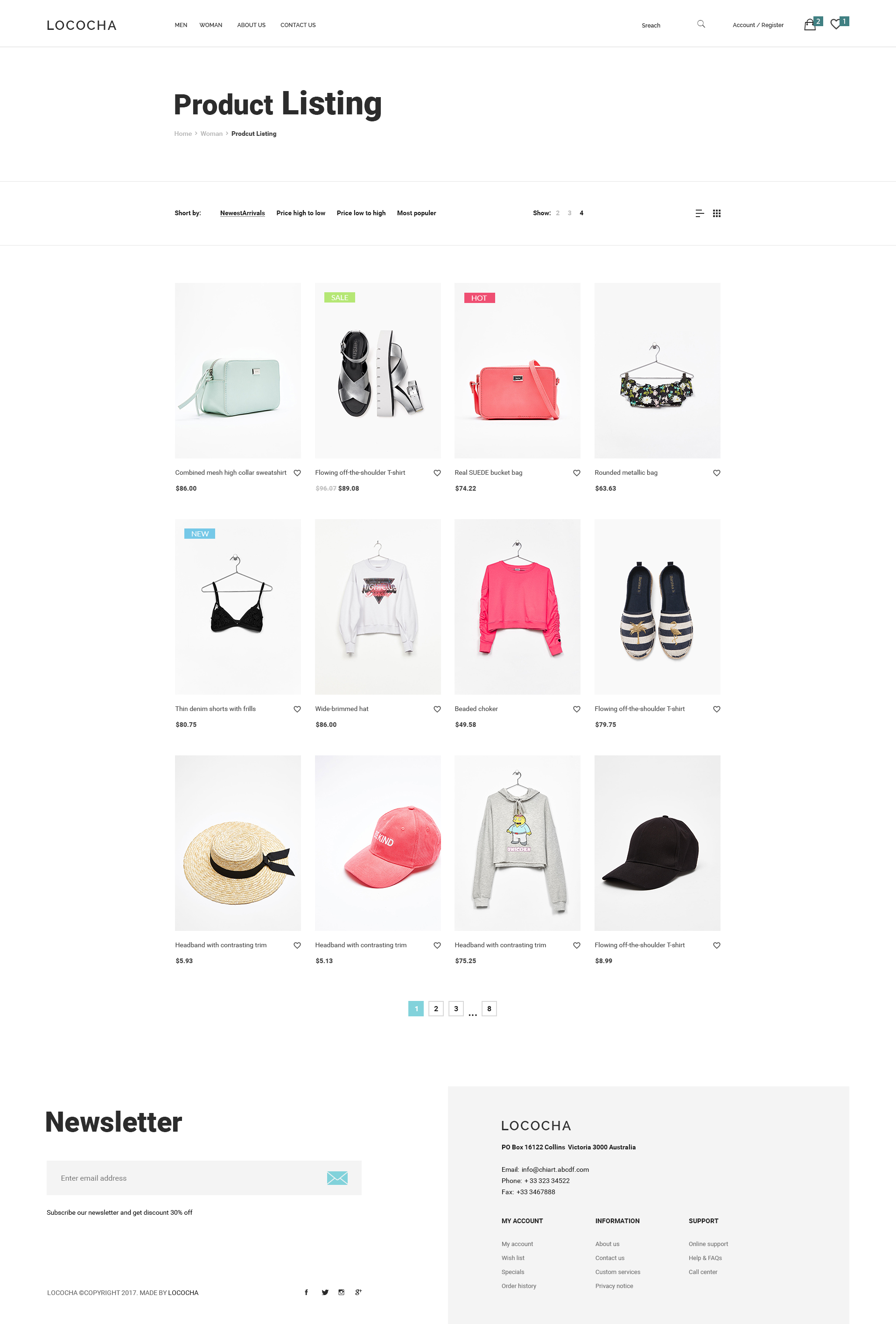 Lococha - Expert eCommerce PSD Template for Fashion Stores