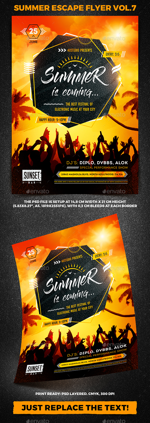 Summer Escape Party Flyer vol.7 - Clubs & Parties Events