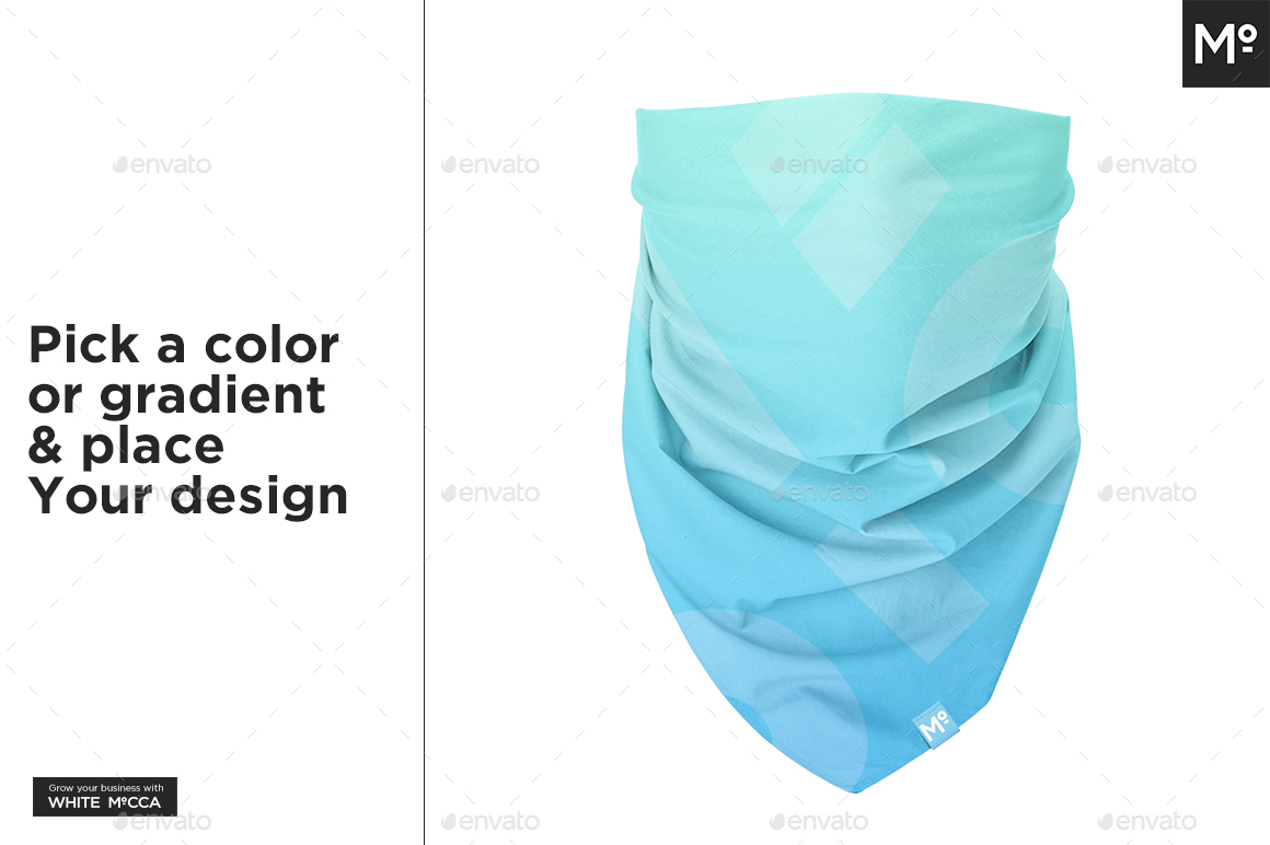 Bandana Mockup - Side View - Creative Design - Premium and ...