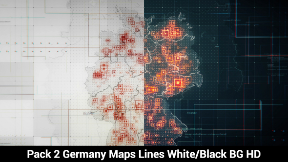 Pack of 2 Germany Maps with Lines Rollback Camera HD