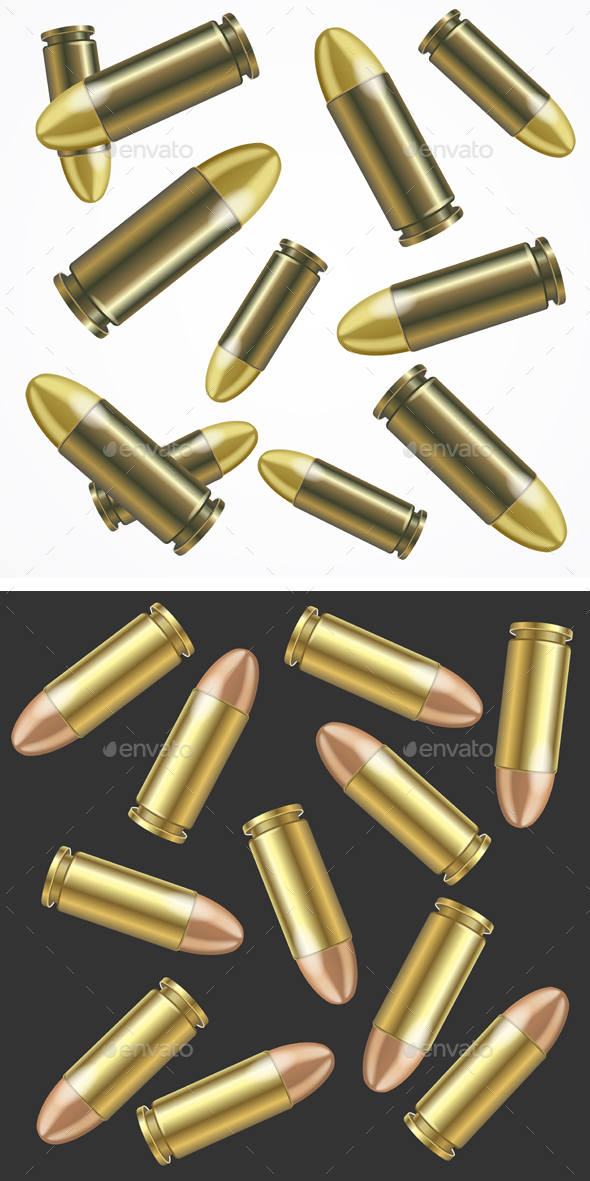 Realistic Bullet Pattern Background - Backgrounds Decorative