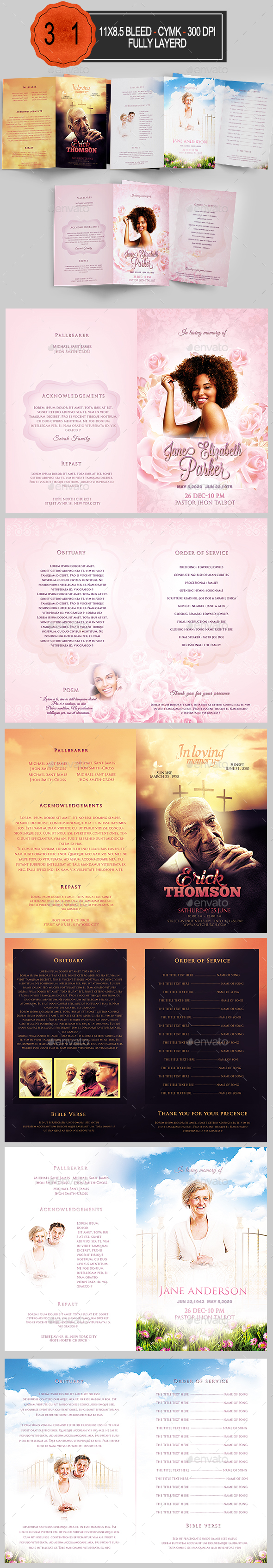 Funeral Program Bundle - Informational Brochures