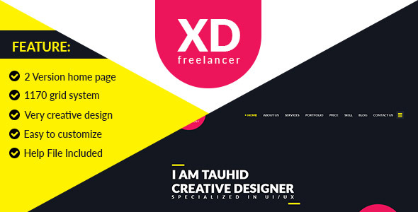XD Freelancer- PersonalAgency - ThemeForest 19713972