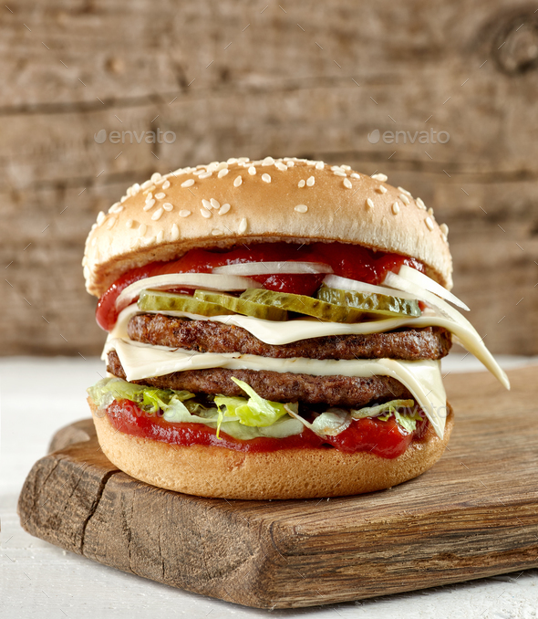 fresh tasty burger - Stock Photo - Images