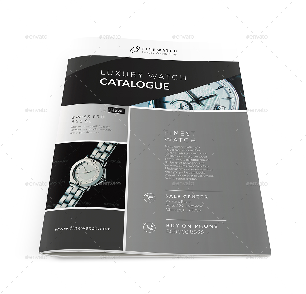 Watch Store Product Catalog, Print Templates | GraphicRiver