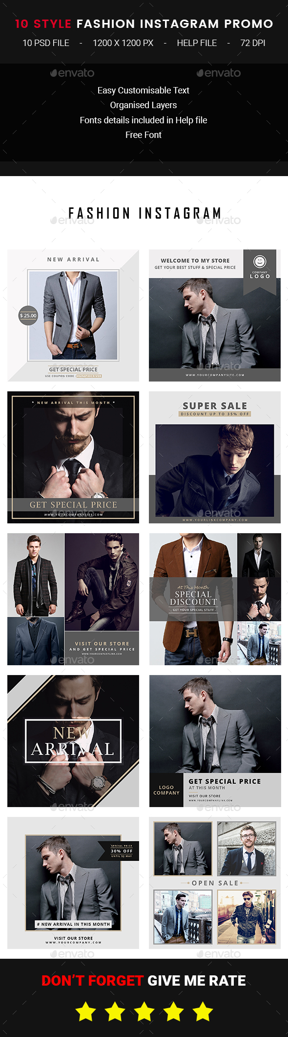 10 Instagram Fashion Post - Banners & Ads Web Elements