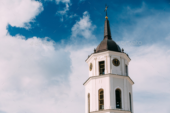 Vilnius Lithuania. Cathedral Basilica Of St. Stanislaus St. Vlad - Stock Photo - Images