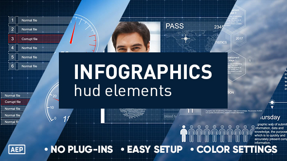 Infographics hud elements
