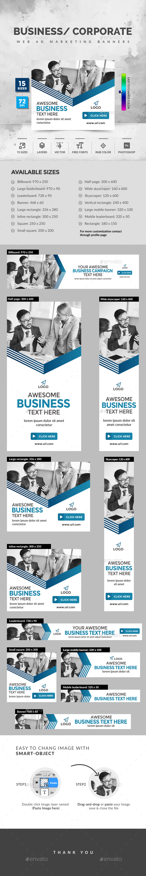Business Banners - Banners & Ads Web Elements