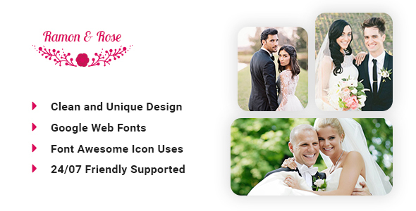 Ramon & Rose - Wedding event template