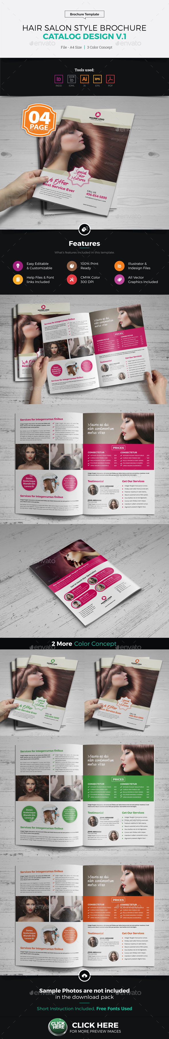 Hair Salon Style Brochure Design - Corporate Brochures