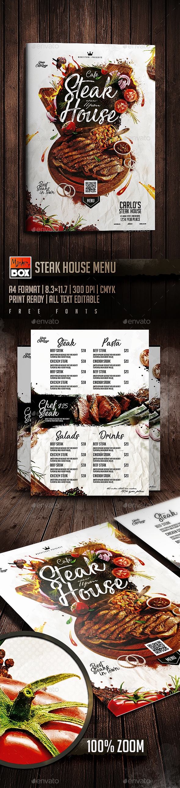 Steak House Menu