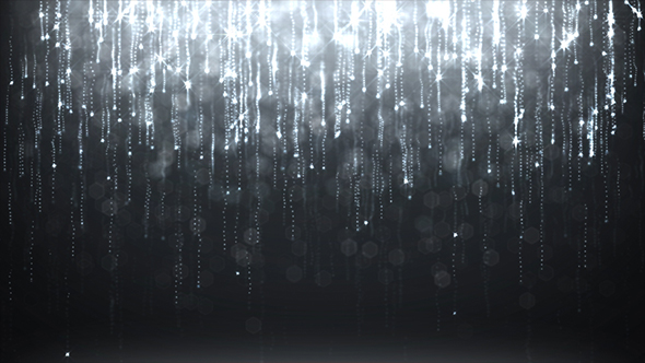 Abstract Silver Particles Glitter Rain Background