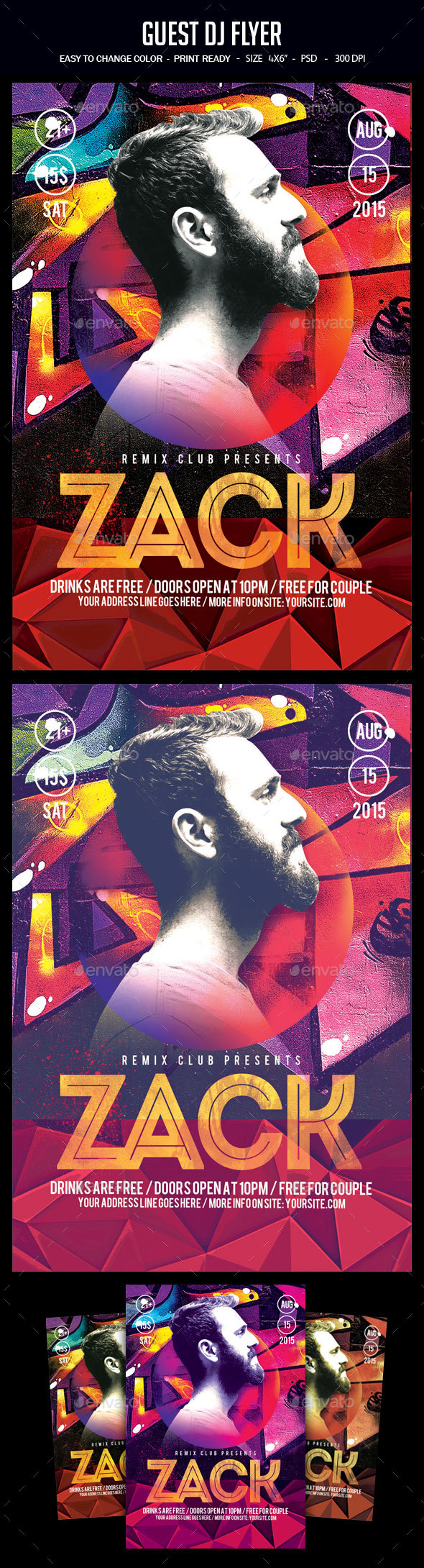 Guest Dj Flyer - Clubs & Parties Events