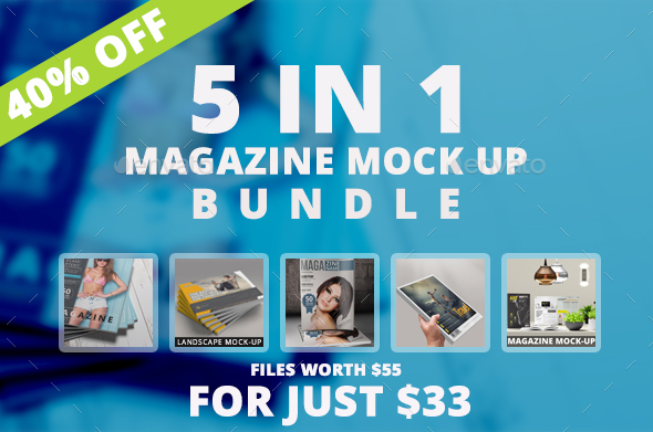 Magazine Mockup Bundle - Magazines Print