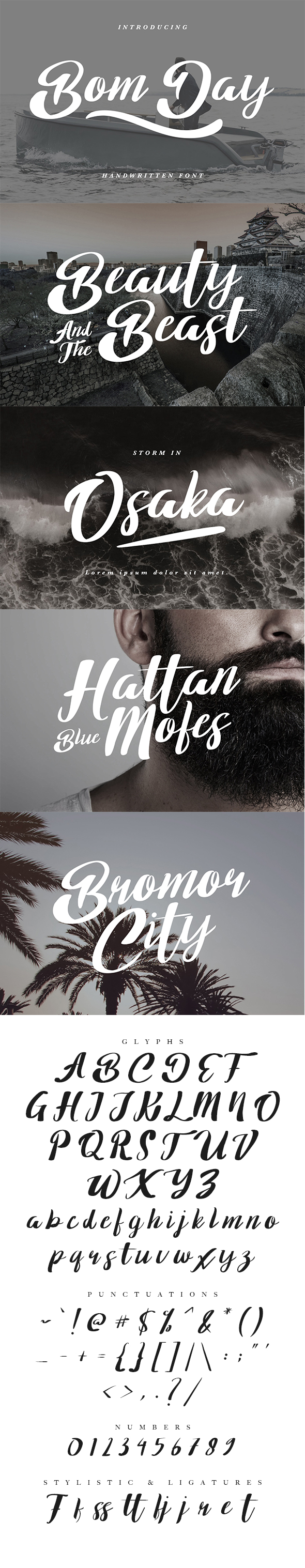 Bom Day Font - Calligraphy Script