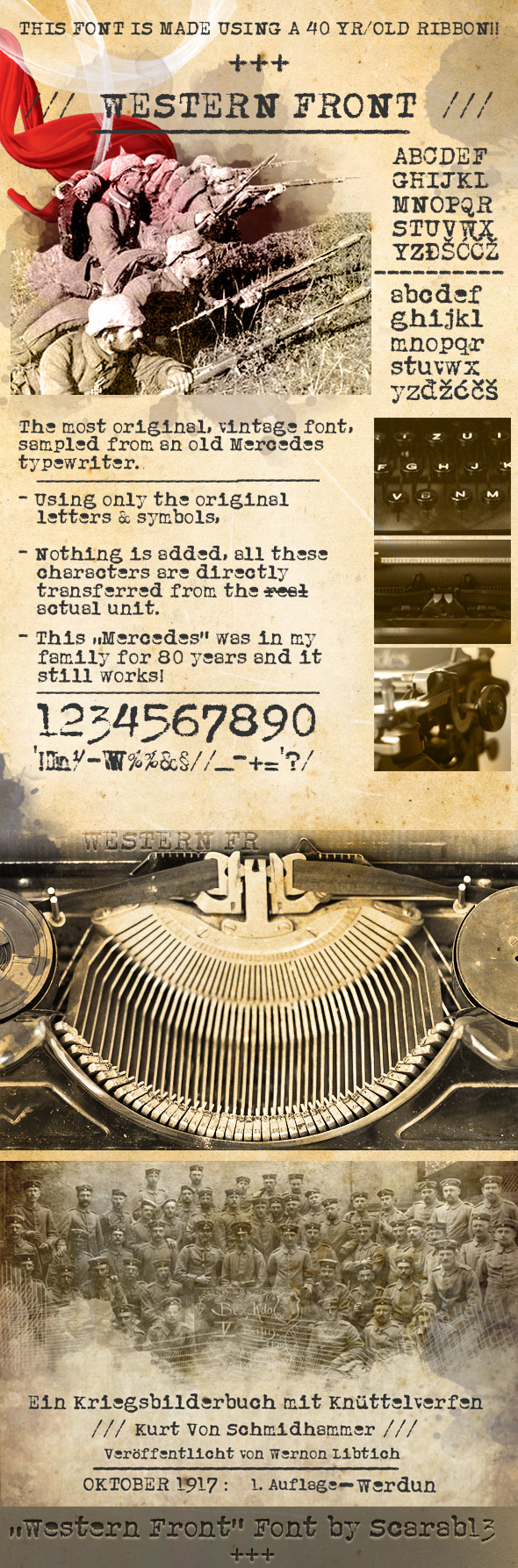 Original Vintage Typewriter Font called Western Front - Cool Fonts