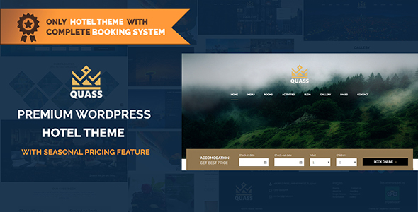 Quass Premium Hotel Theme - Complete Booking Engine - Business Corporate