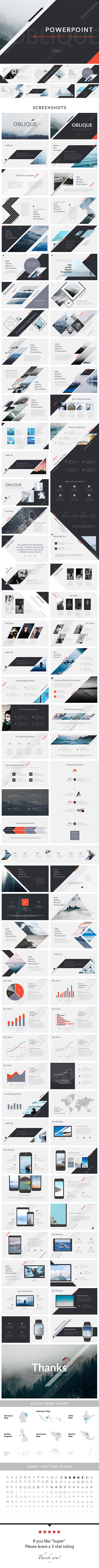 Oblique - PowerPoint Presentation Template - Abstract PowerPoint Templates