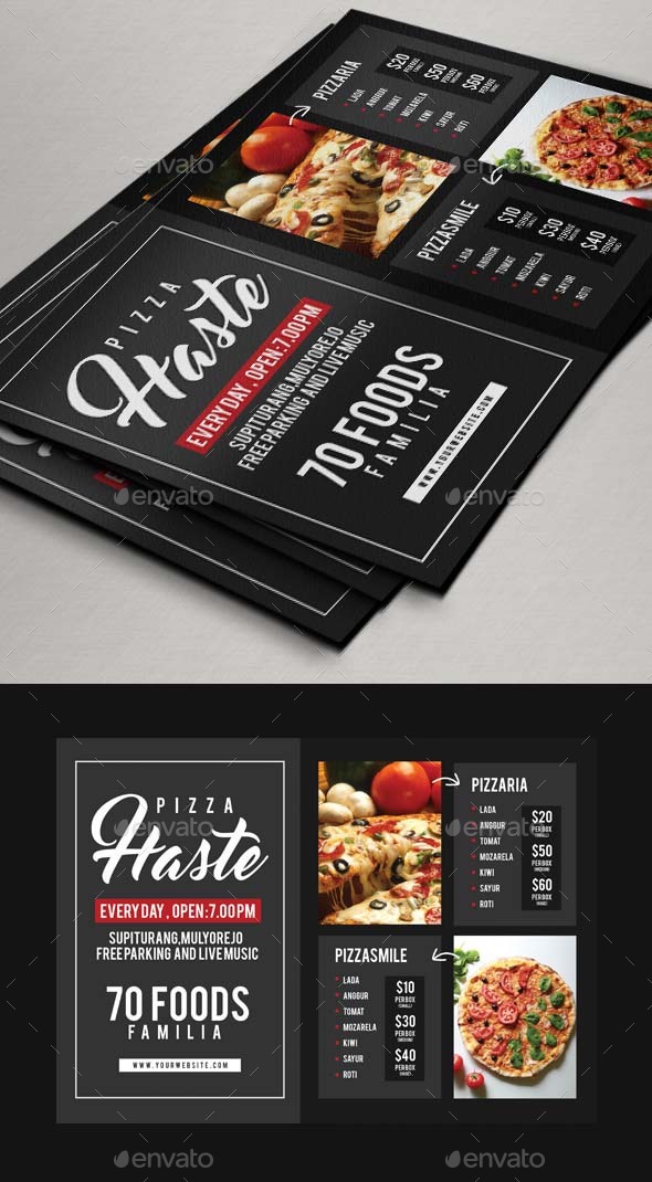 Food or Pizza Flyer - Restaurant Flyers