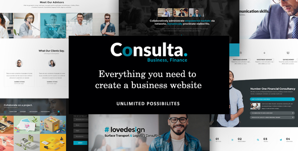 Consulta - Professional Business & Financial WordPress Theme - Business Corporate