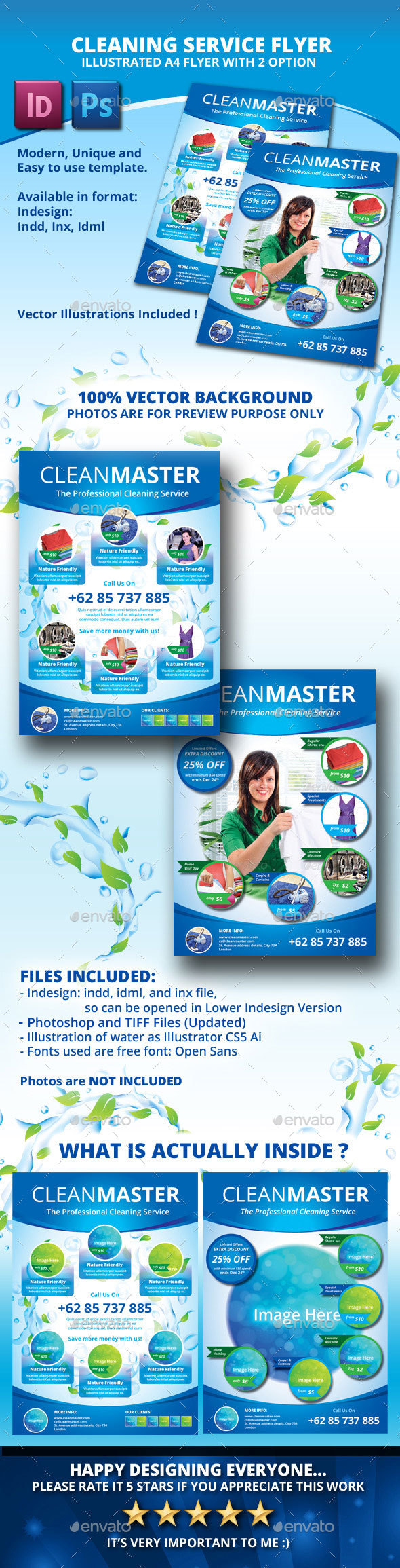 Eco - Cleaning Service A4 Flyer with 2 Layout - Corporate Flyers