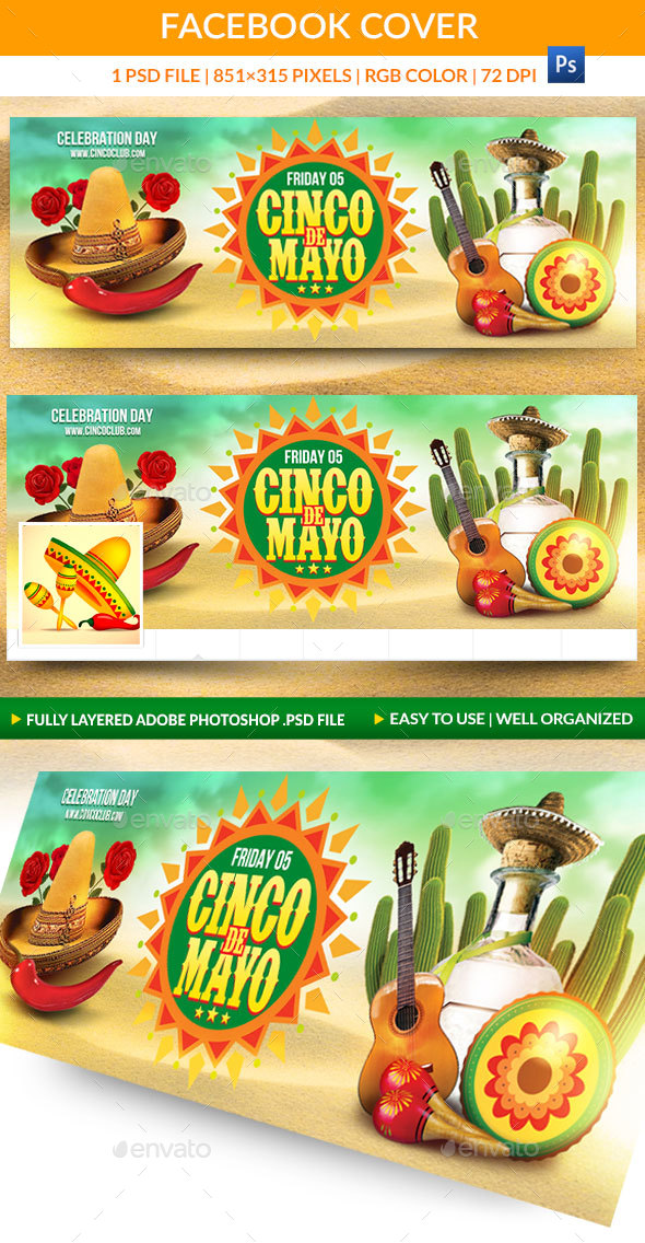 Cinco de Mayo Facebook Cover - Facebook Timeline Covers Social Media