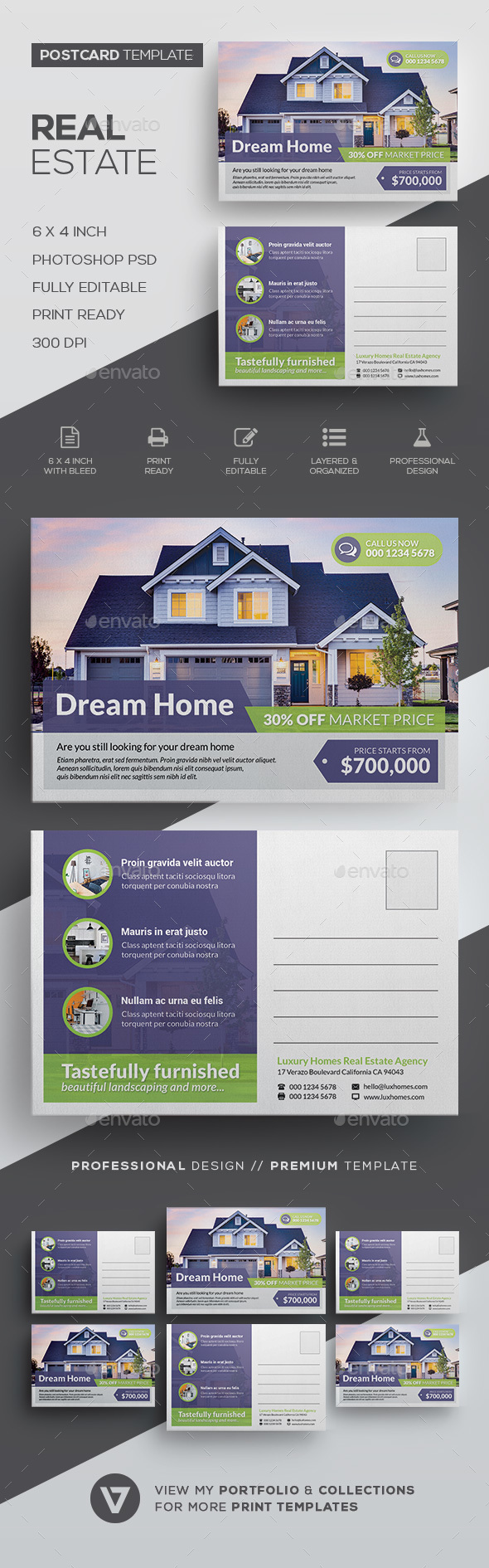 Real Estate Postcard - Cards & Invites Print Templates