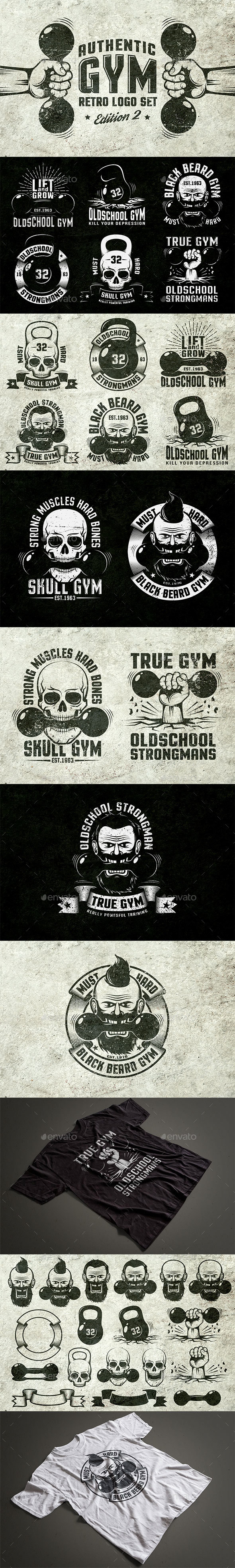 Gym Retro Logo 2 - Sports/Activity Conceptual