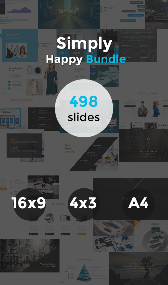 Simply Happy Bundle - Business PowerPoint Templates