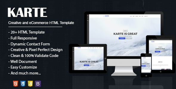Karte - Creative and eCommerce HTML5 Template - Creative Site Templates