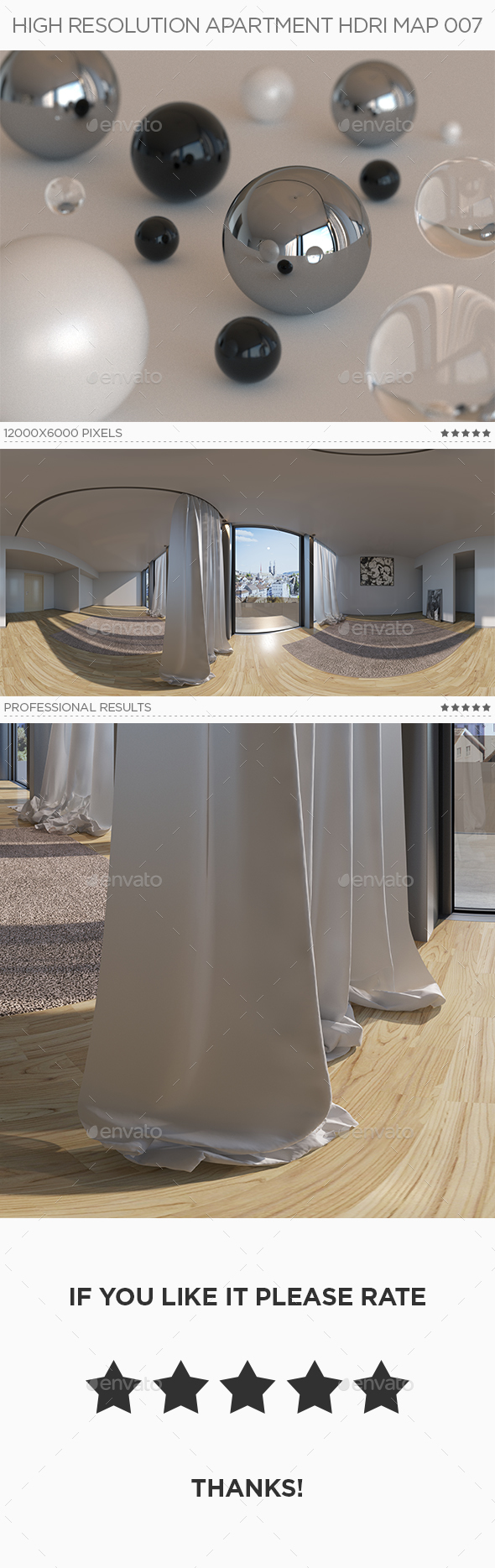 High Resolution Apartment HDRi Map 007 - 3DOcean Item for Sale