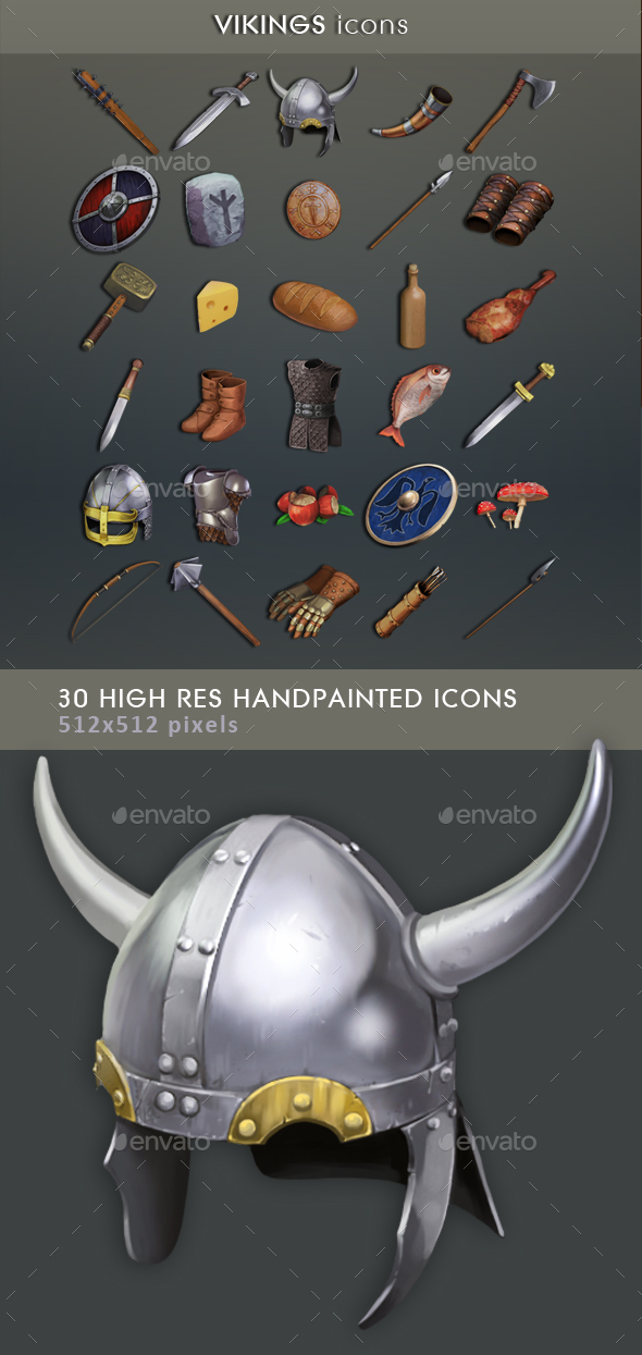 Vikings Icons - Miscellaneous Game Assets